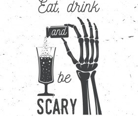 Halloween drink background vector