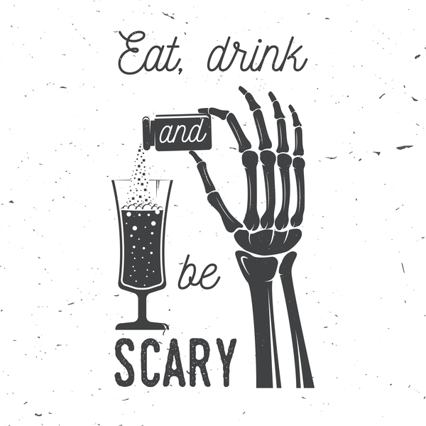 Halloween drink background vector