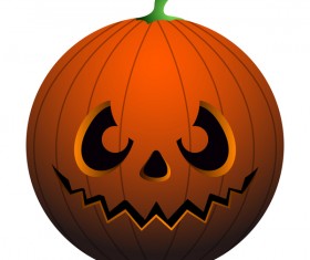 Halloween pumpkin head vector illustration 02