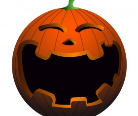 Halloween pumpkin head vector illustration 03