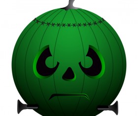 Halloween pumpkin head vector illustration 04