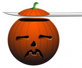 Halloween pumpkin head vector illustration 05
