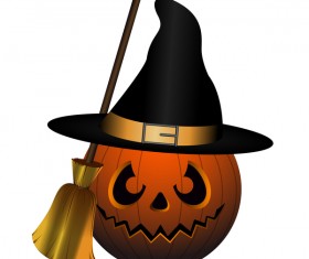 Halloween pumpkin head vector illustration 06