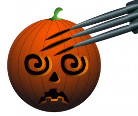 Halloween pumpkin head vector illustration 07
