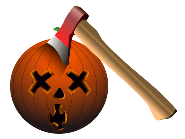Halloween pumpkin head vector illustration 09