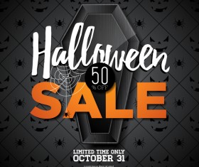 Halloween sale background black vector 01