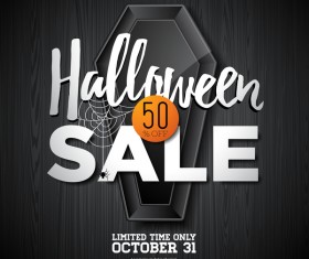Halloween sale background black vector 02