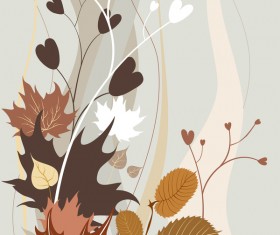 Hand drawn elegant autumn background vector