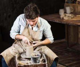Handmade ceramic production Stock Photo 04