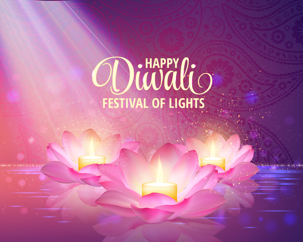 Happy diwali with festival of light background vector 08