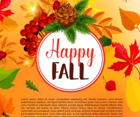 Happy fall background vector design