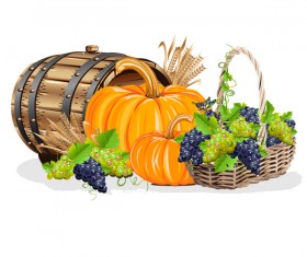 Harvesting still life vector illustration 02