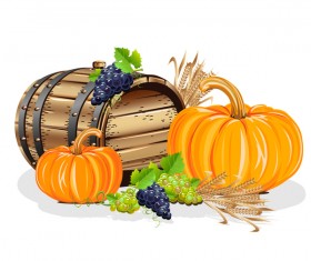 Harvesting still life vector illustration 04
