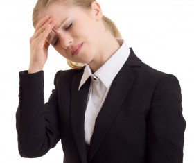 Headache girl Stock Photo