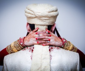 Indian bride and groom Stock Photo