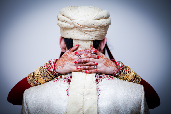 Indian bride and groom Stock Photo