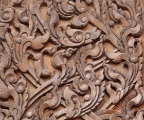 Interior classical wood carvings Stock Photo 04