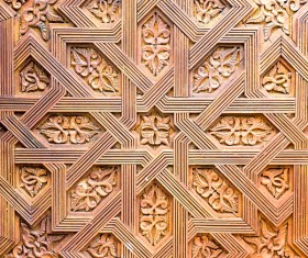 Interior classical wood carvings Stock Photo 07