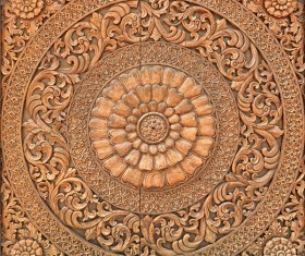 Interior classical wood carvings Stock Photo 08