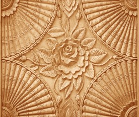 Interior classical wood carvings Stock Photo 09
