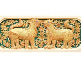 Interior classical wood carvings Stock Photo 11