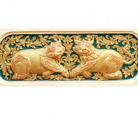 Interior classical wood carvings Stock Photo 13