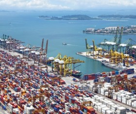 International Freight Harbor Stock Photo