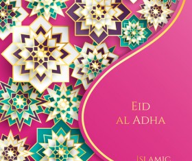 Islamic styles decorative background vector 04