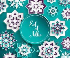 Islamic styles decorative background vector 05