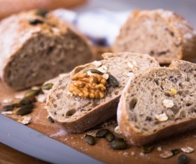 Italian Sausage Oil Breakfast Bread Stock Photo 01