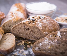 Italian Sausage Oil Breakfast Bread Stock Photo 03