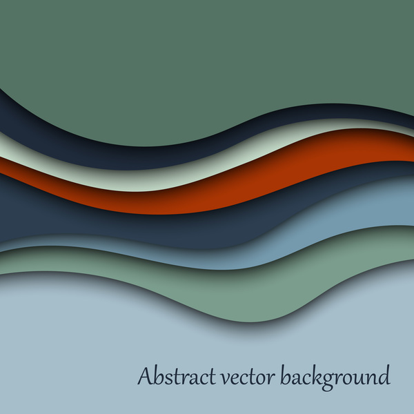 Layered wavy abstract vector template 02