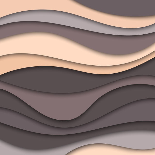 Layered wavy abstract vector template 03