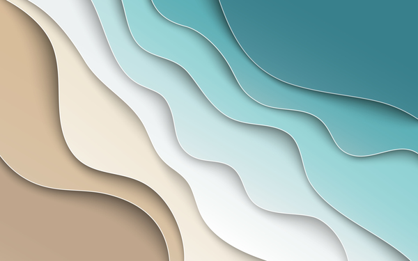 Layered wavy abstract vector template 04