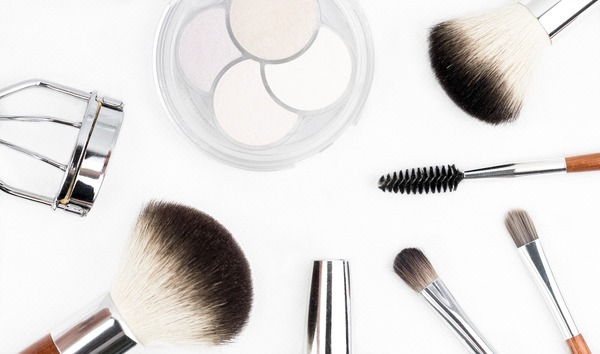 Makeup tools for women Stock Photo