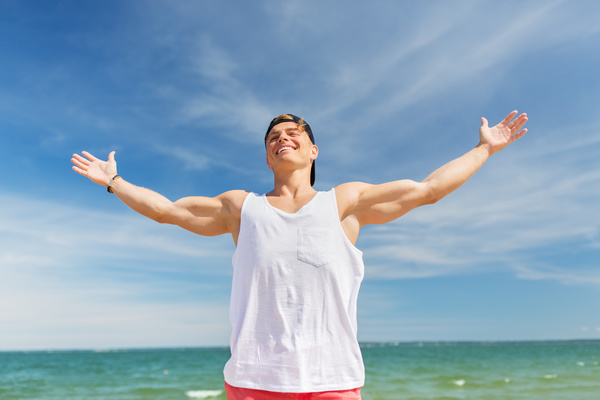 Man With Open Arms Stock Photo Free Download