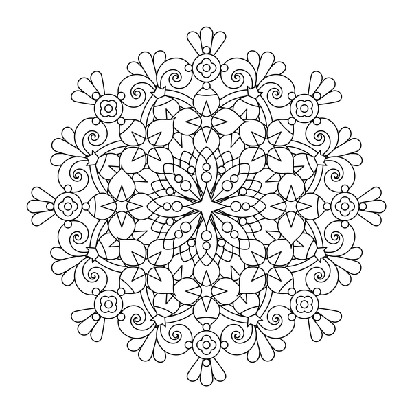 Mandala decorative pattern drawn vector material 01