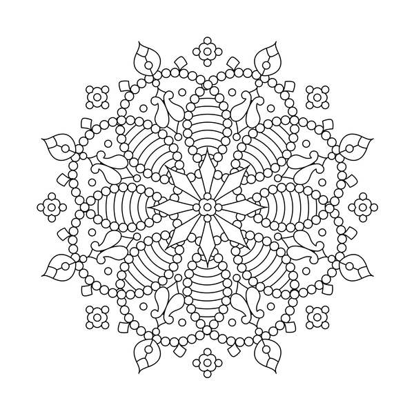Mandala decorative pattern drawn vector material 07