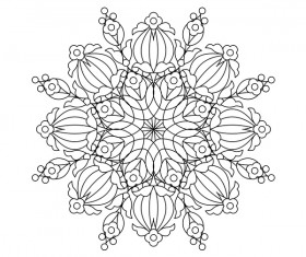 Mandala decorative pattern drawn vector material 09