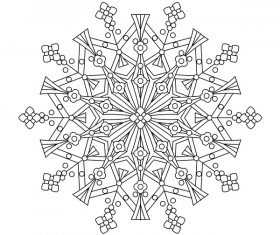 Mandala decorative pattern drawn vector material 11