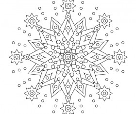 Mandala decorative pattern drawn vector material 12