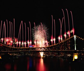 Night city lights Stock Photo 03