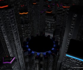 Night city lights Stock Photo 09