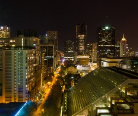 Night city lights Stock Photo 16