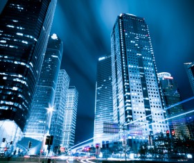 Night city lights Stock Photo 18
