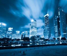 Night city lights Stock Photo 19