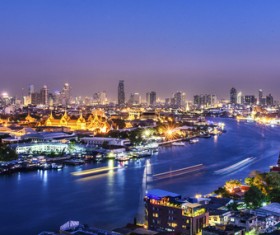 Night city lights Stock Photo 25