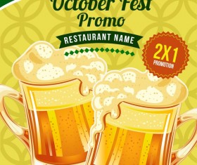 October fest poster vector template