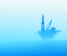 Oil exploration on sea vector