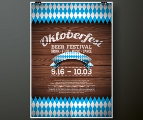 Oktoberfast flyer and cover brochure vector template 01